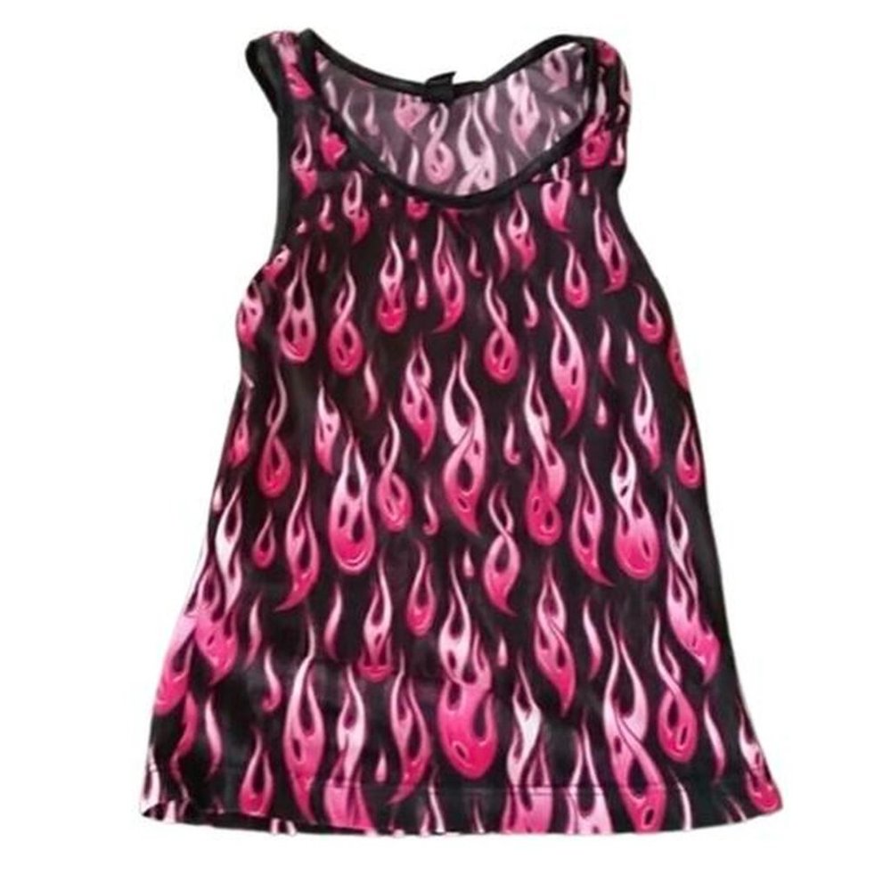 vintage she devil mesh flames top
